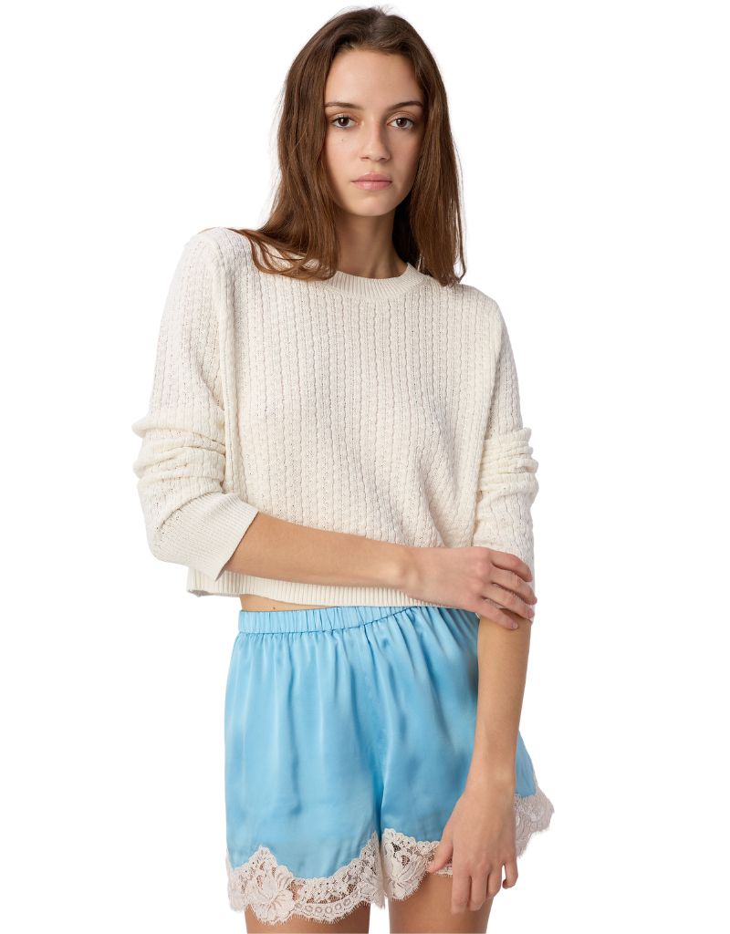Lesley Cropped Sweater Macadamia