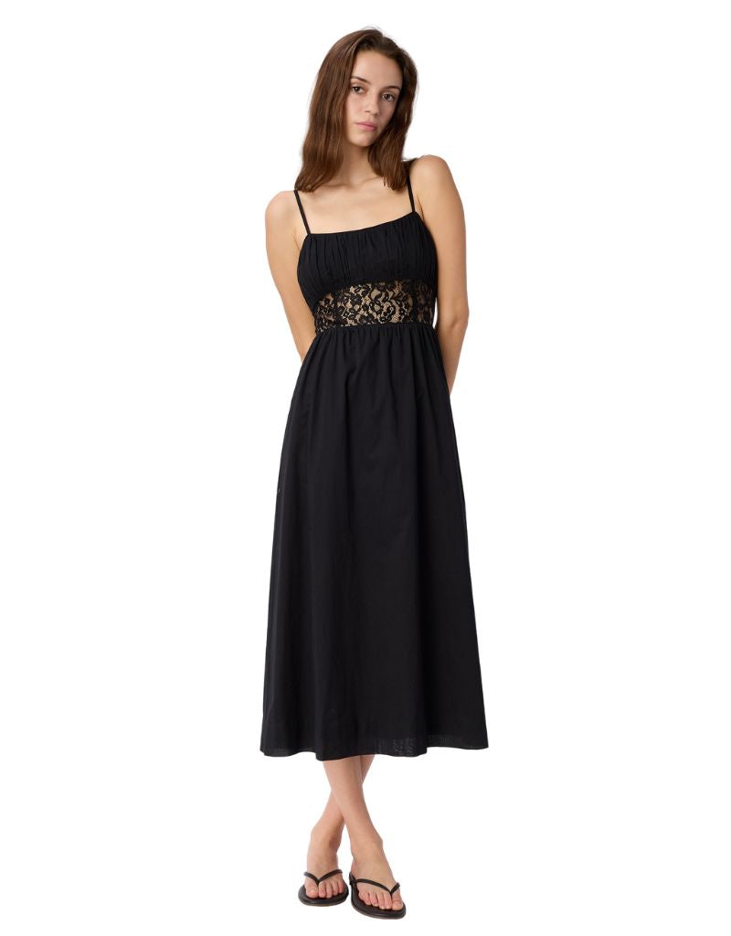 Octavia Cotton Dress Black
