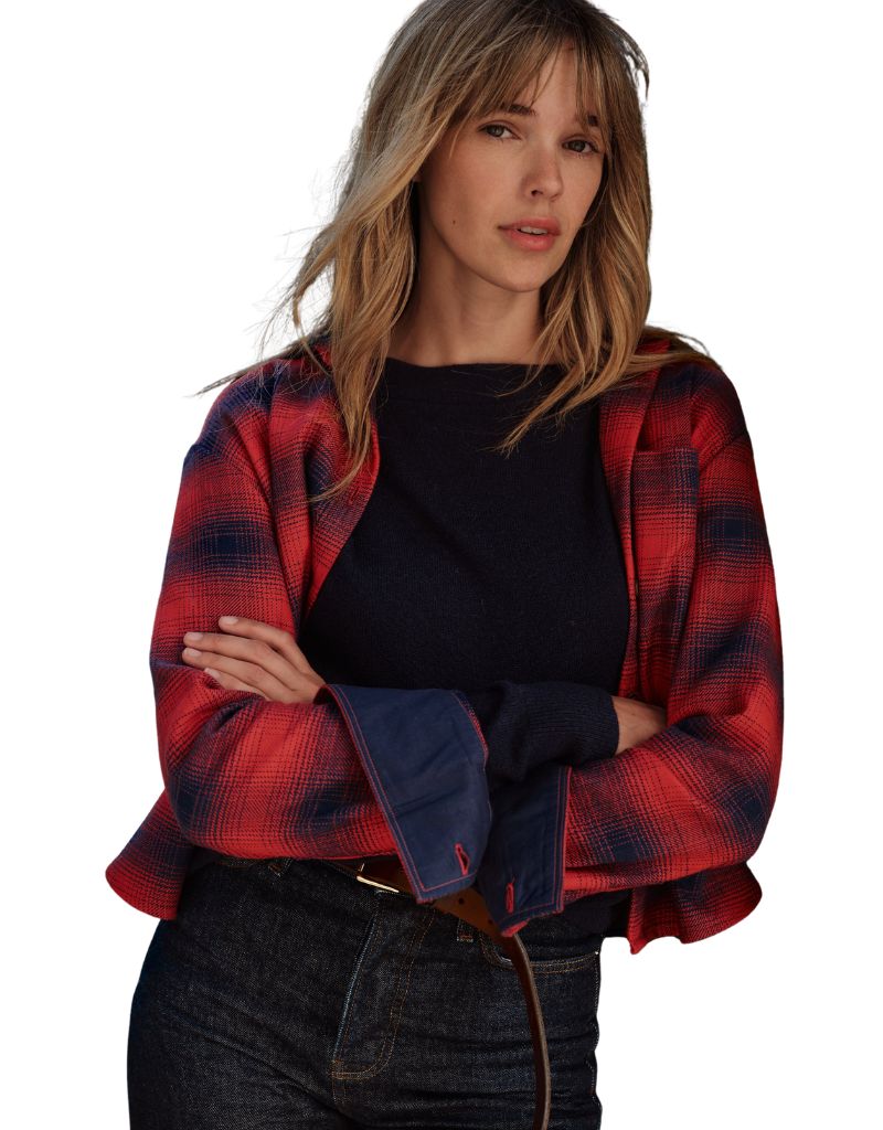 The Field Shirt 100% Cotton Flannel Redwood Plaid
