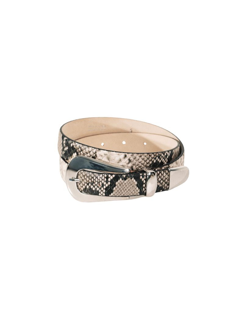 Colette Ivory & Brown Snakeskin Silver