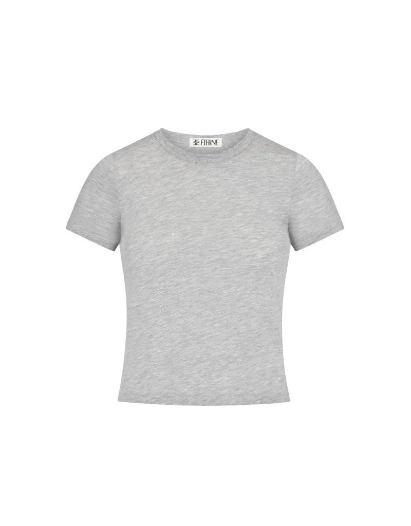 Short Sleeve Baby Tee CHLOE002 Heather Grey