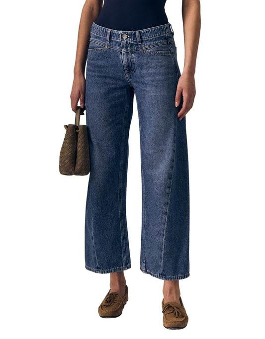 Selena Crop Mid Rise Indigo Bloom