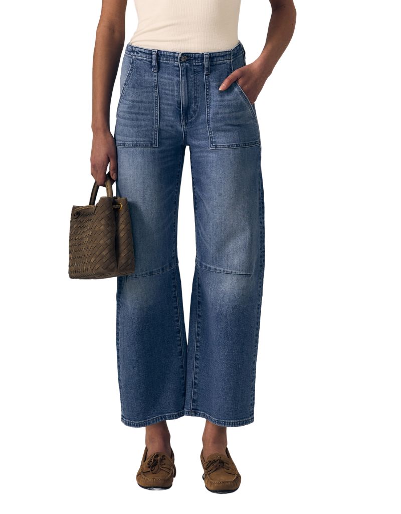 Selena Crop Mid Rise Indigo Bloom