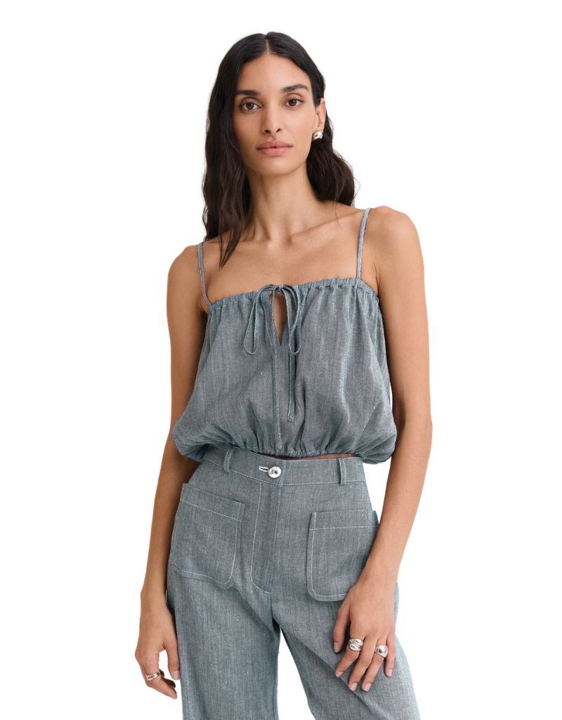 Bubble Tank Top Denim