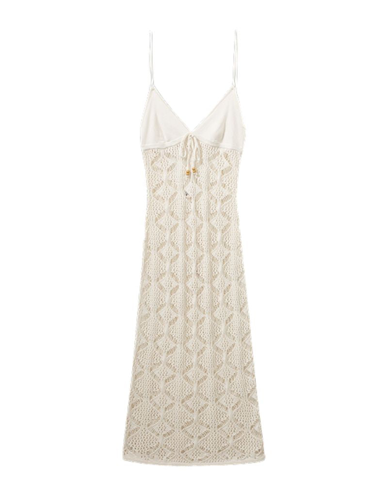 Marrakesh Midi Dress Ecru