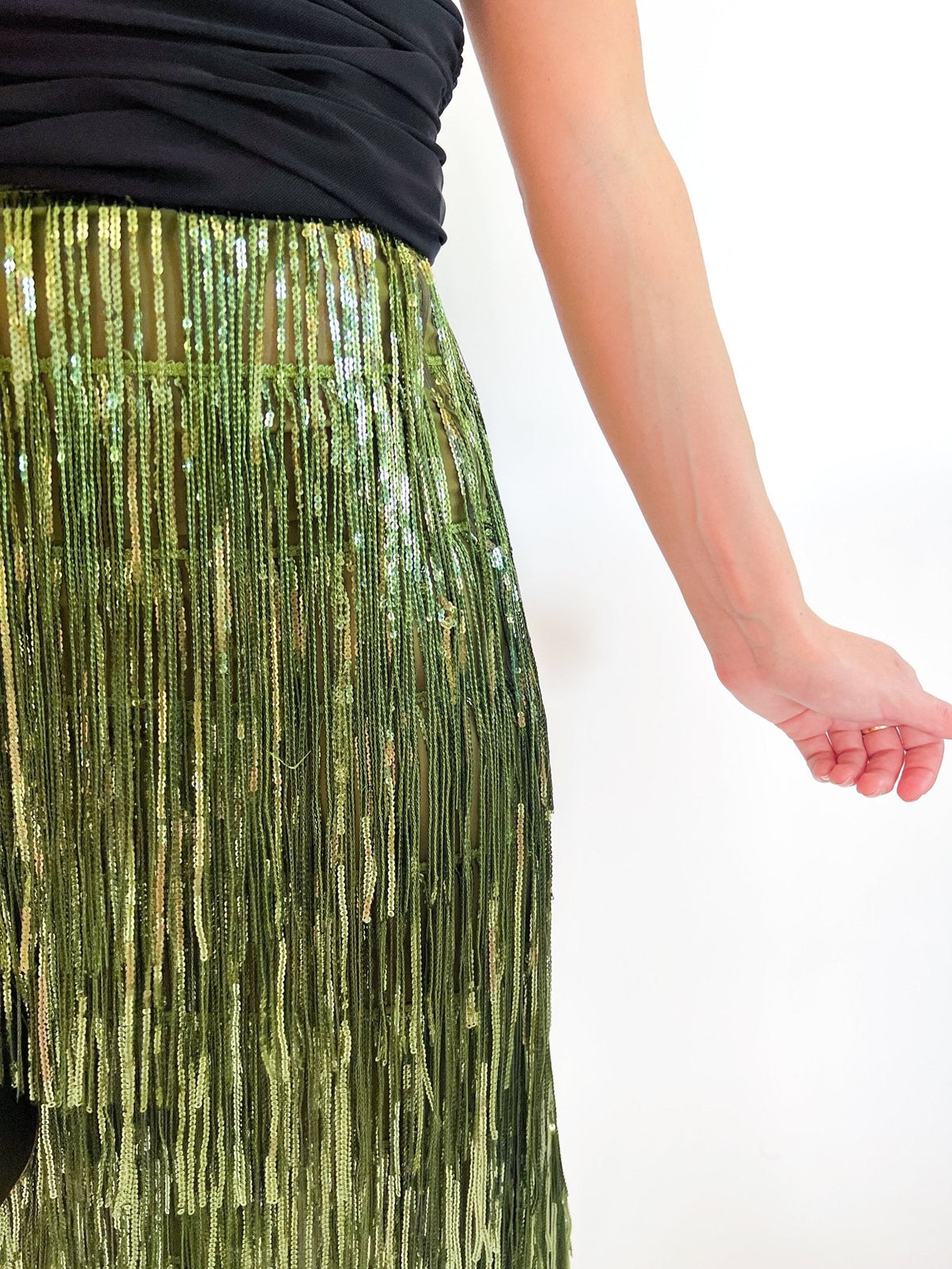 After Dark Fringe Maxi Skirt